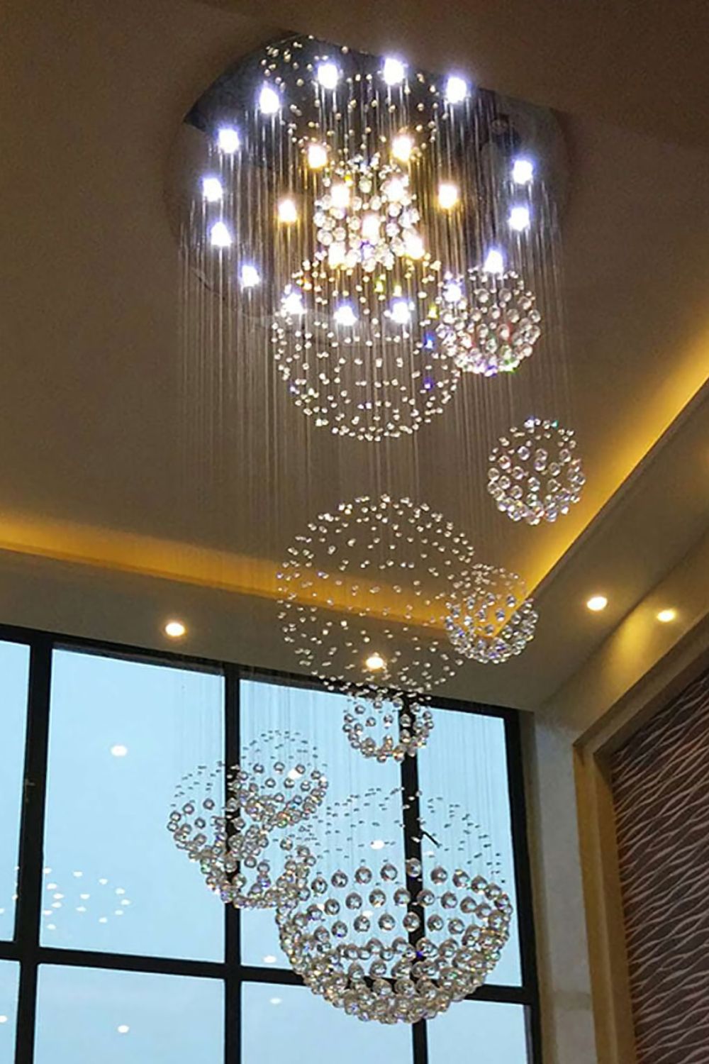 Multi-Balls Chrome Crystal Chandelier - SamuLighting