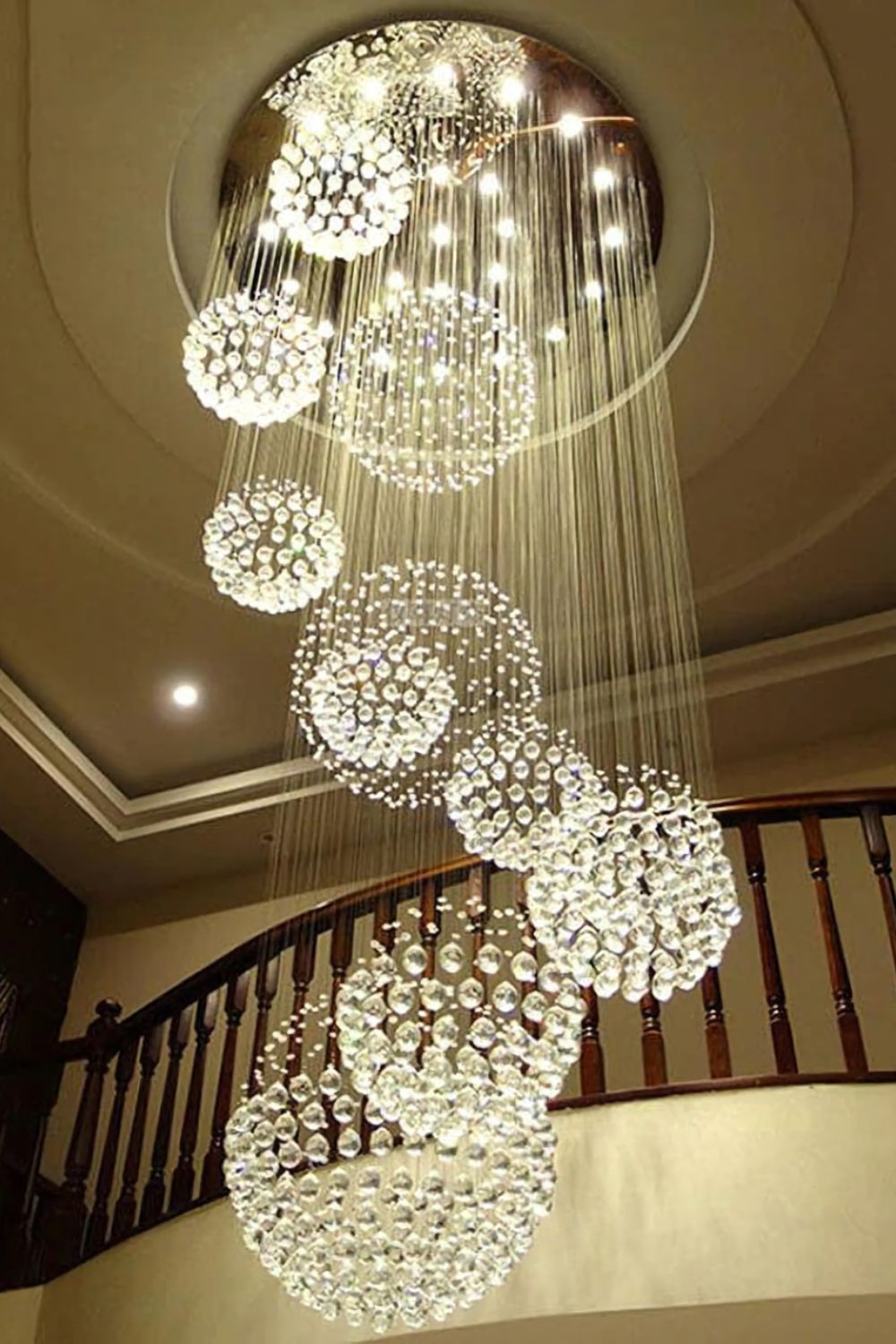 Multi-Balls Chrome Crystal Chandelier - SamuLighting