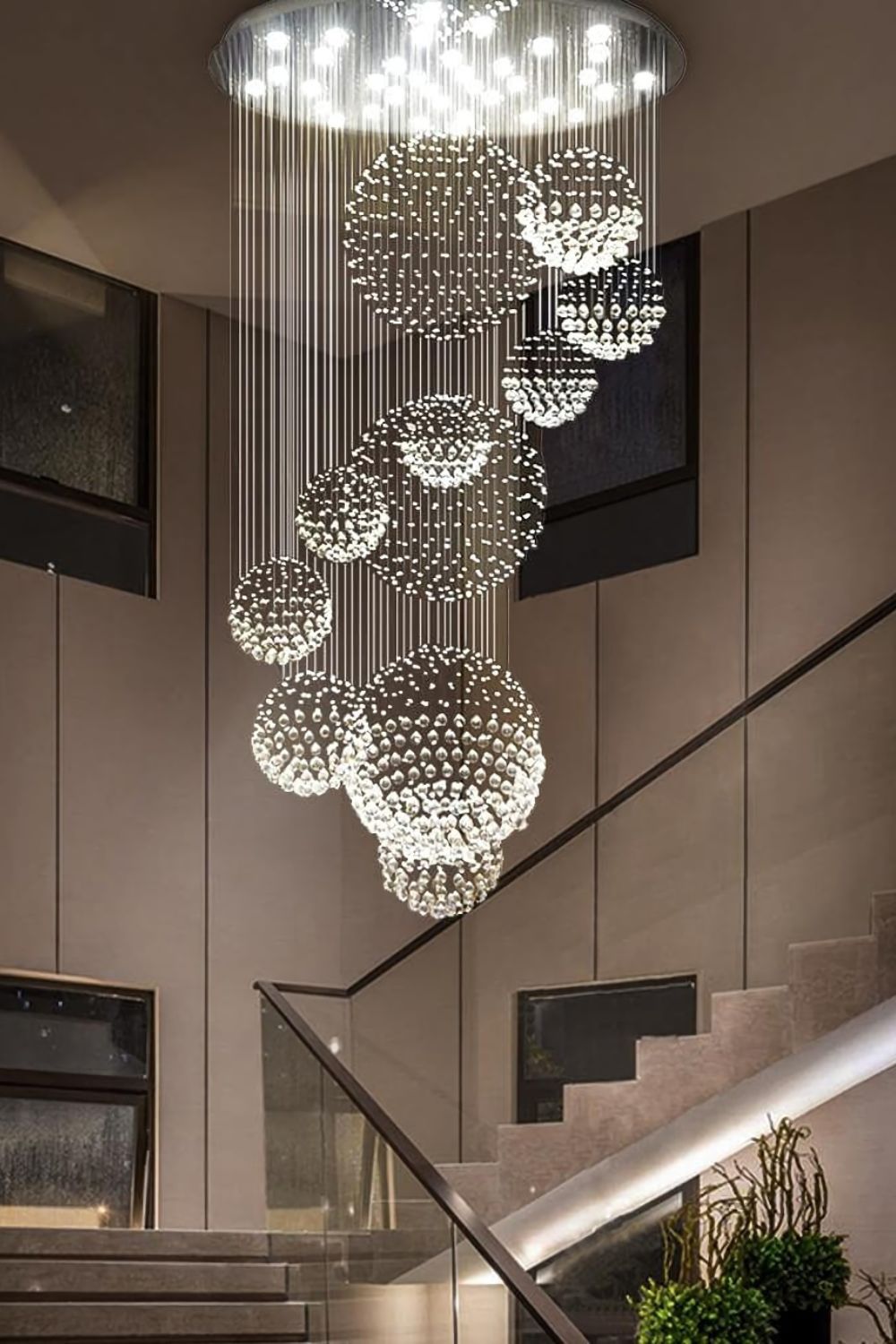 Multi-Balls Chrome Crystal Chandelier - SamuLighting