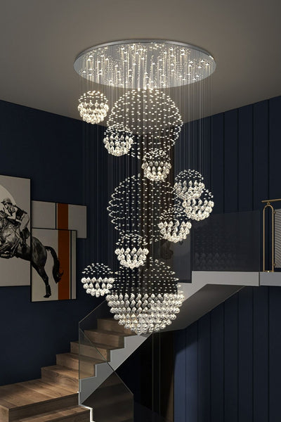 Multi-Balls Chrome Crystal Chandelier - SamuLighting