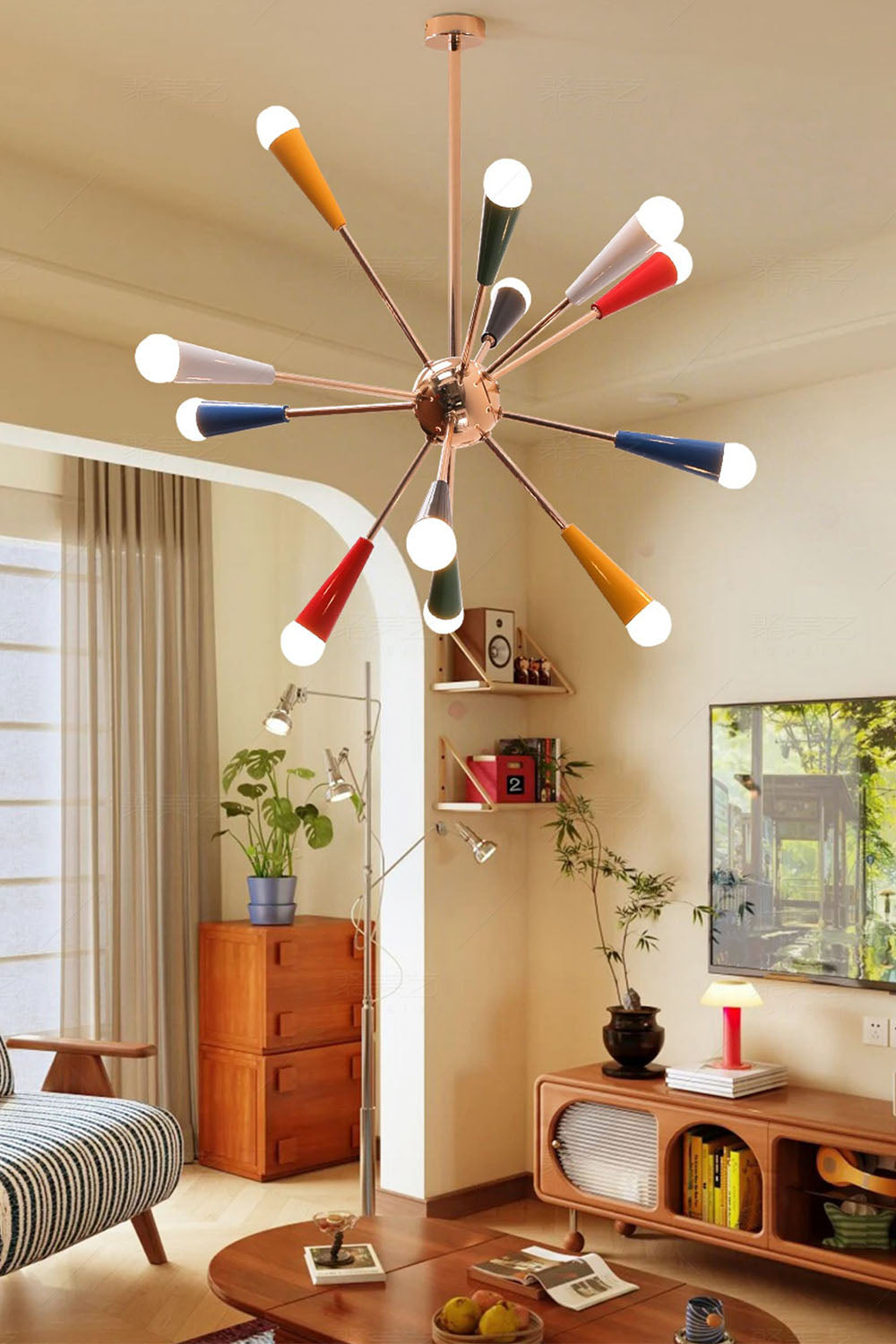 Multi-color Fireworks Chandelier