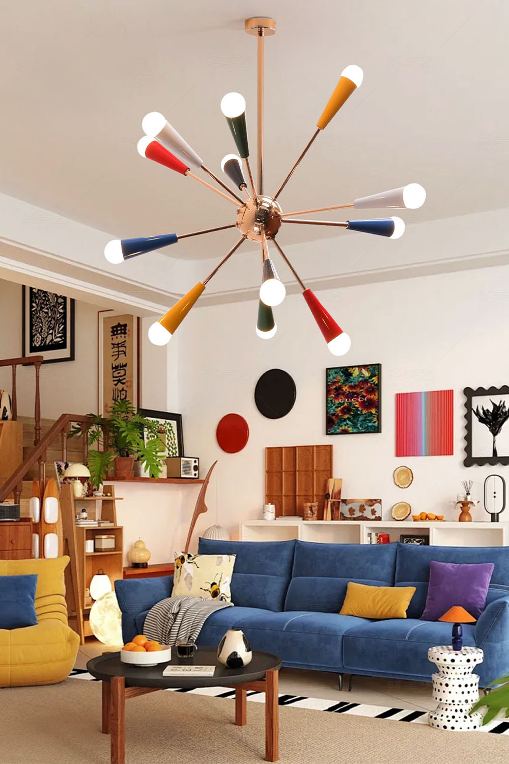 Multi-color Fireworks Chandelier