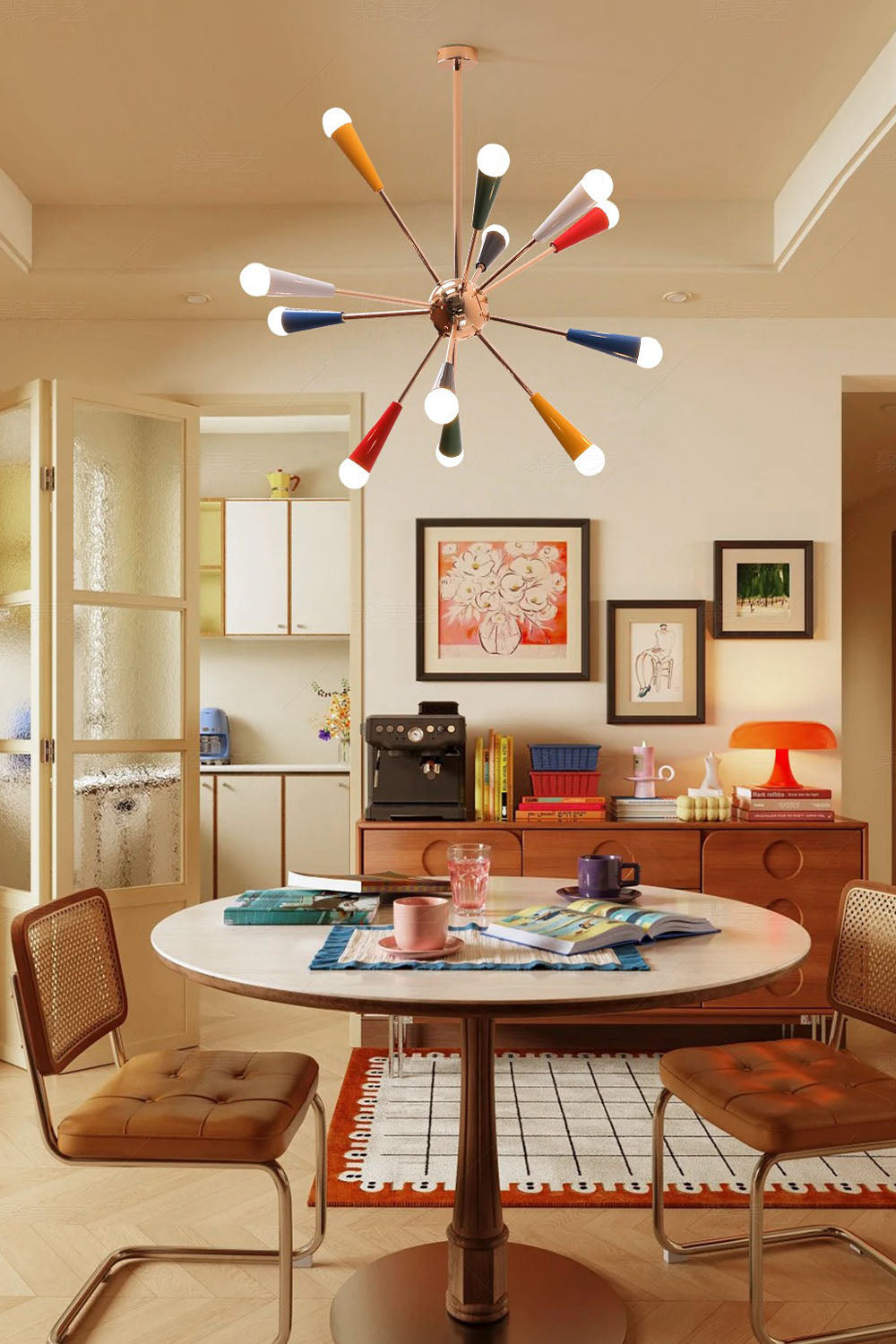 Multi-color Fireworks Chandelier