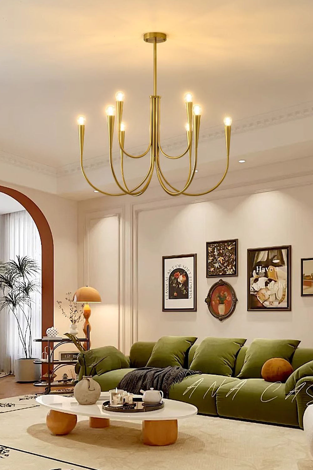 Multi-head U-shaped Chandelier
