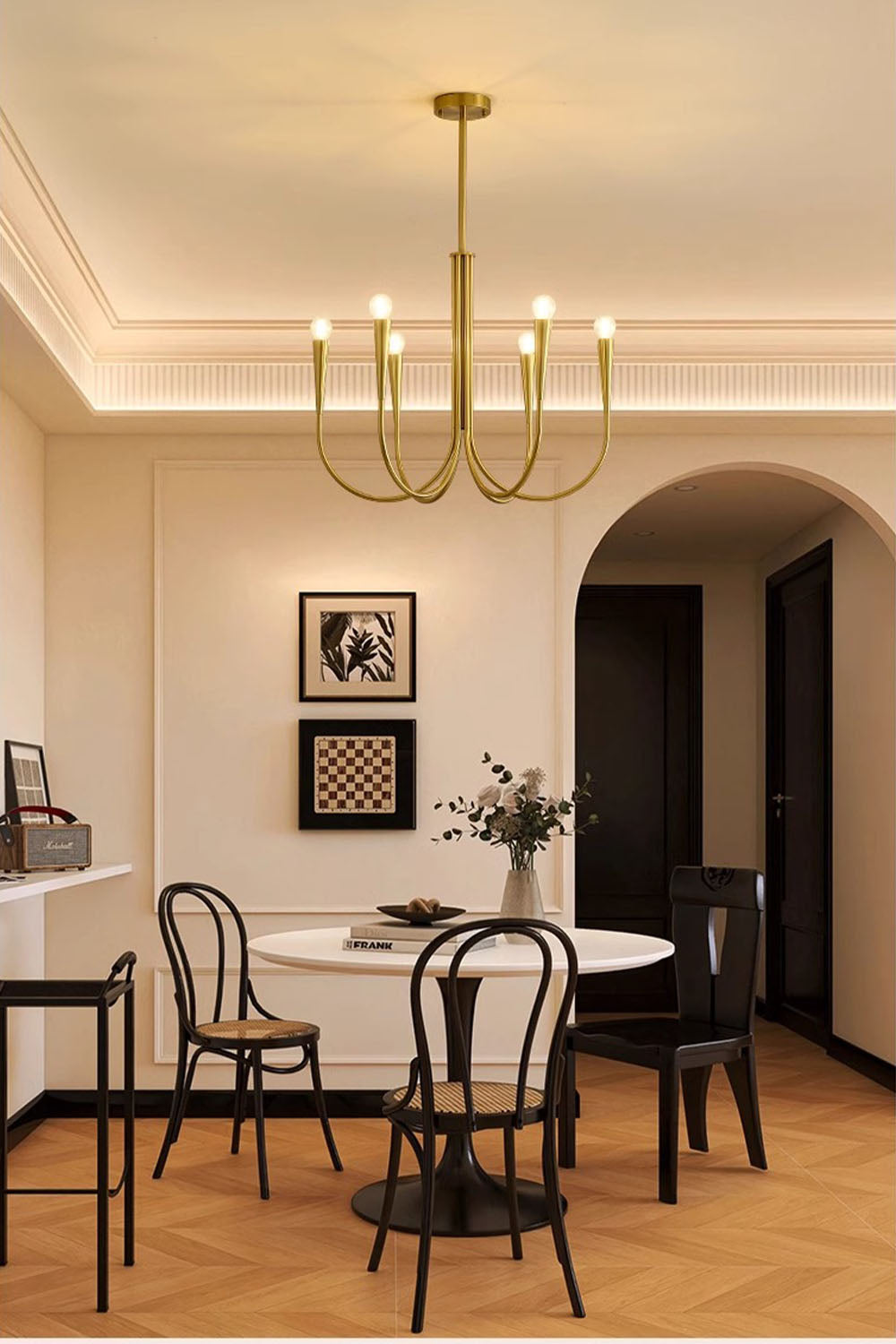 Multi-head U-shaped Chandelier