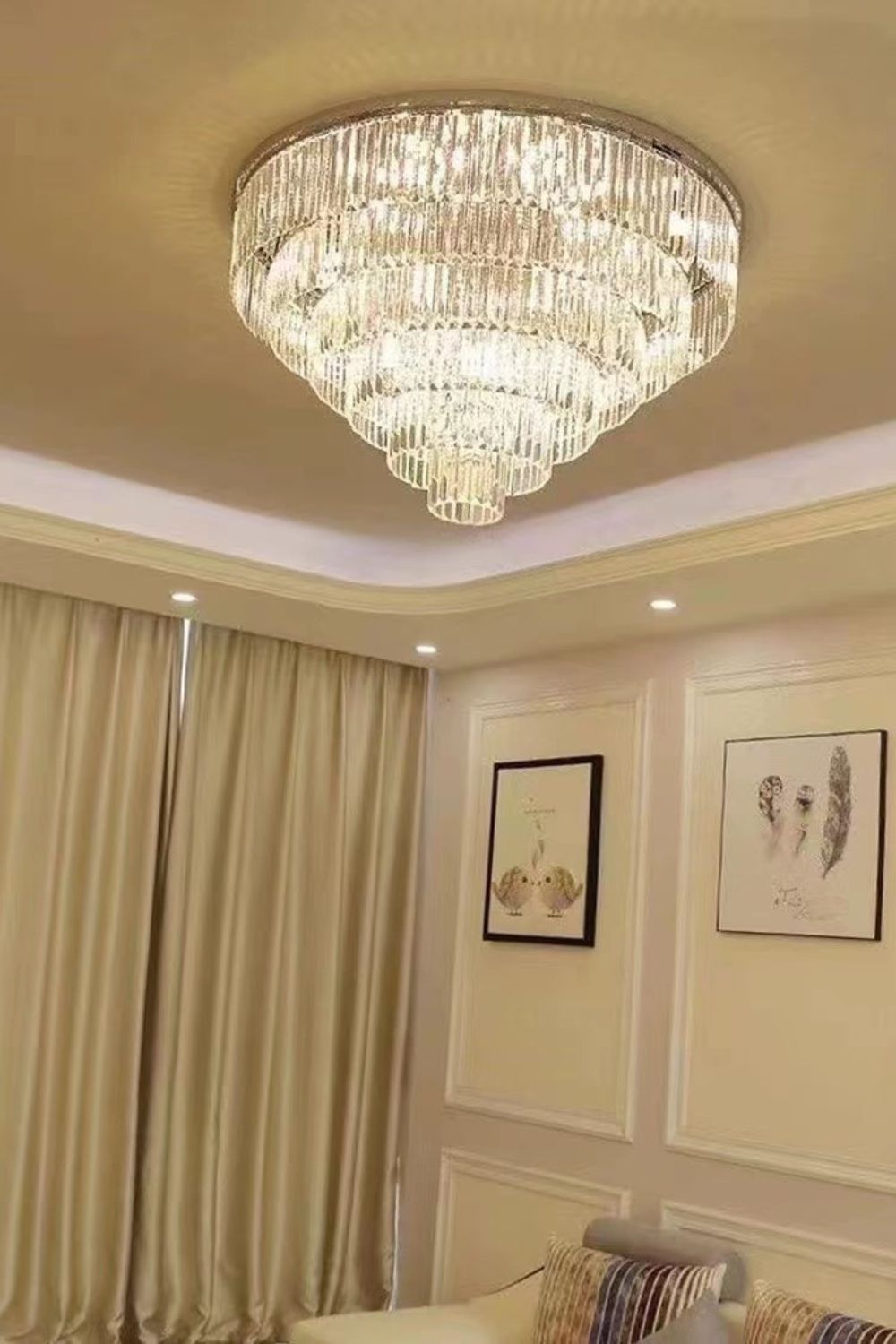 Multi Layers Round Raindrop Chandelier - SamuLighting