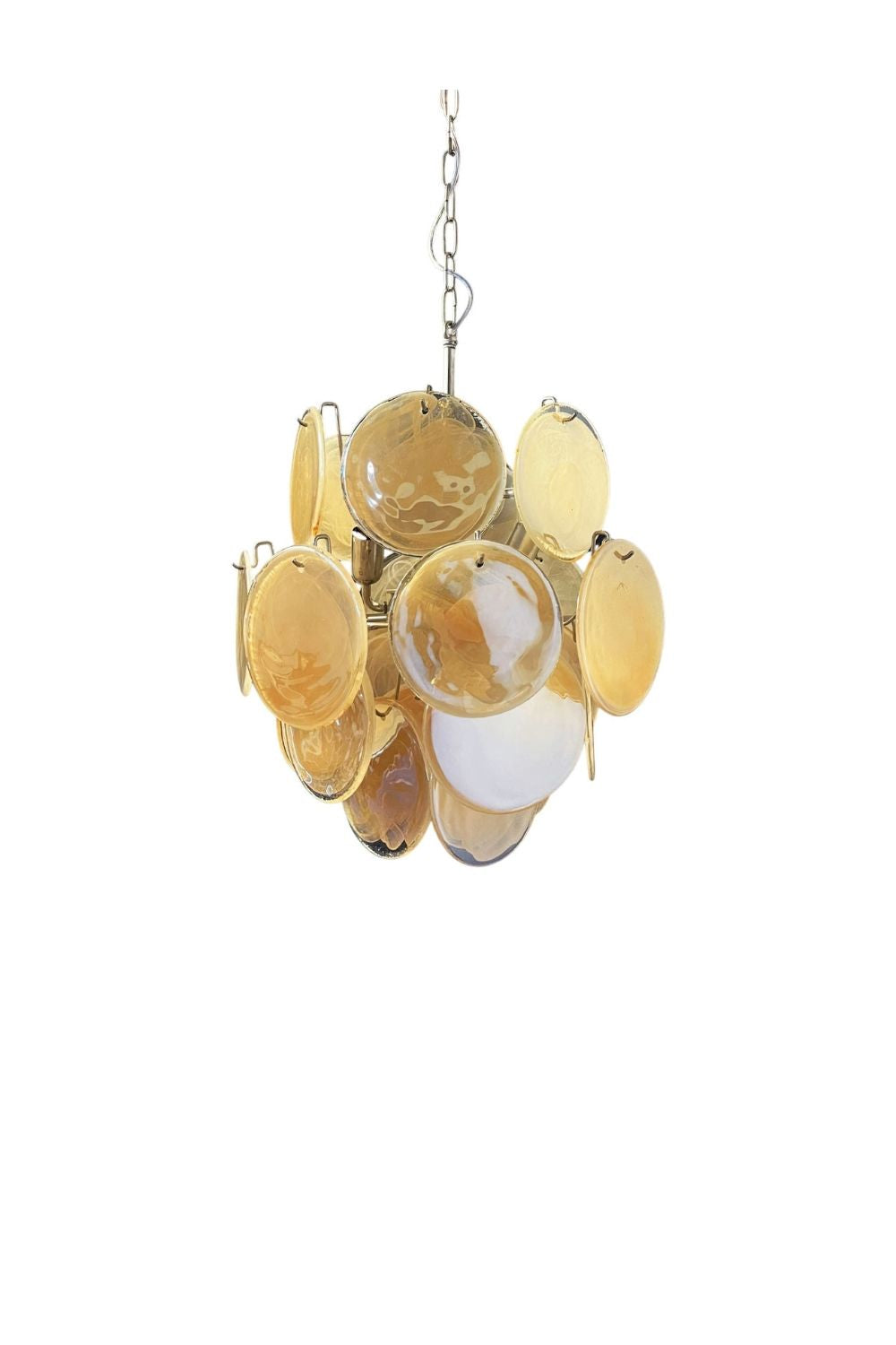 Vintage Murano Gold Discs Chandelier