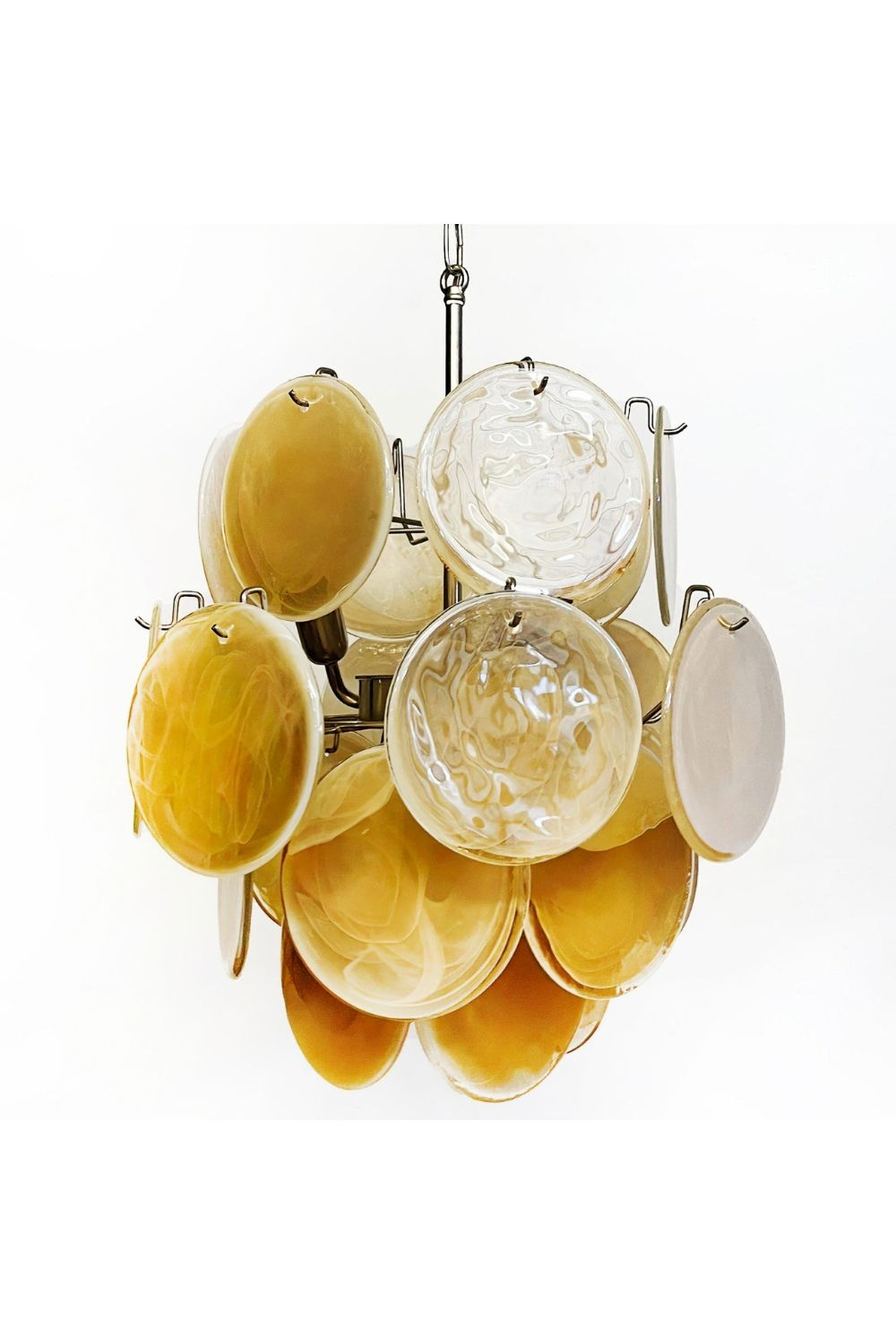 Vintage Murano Gold Discs Chandelier