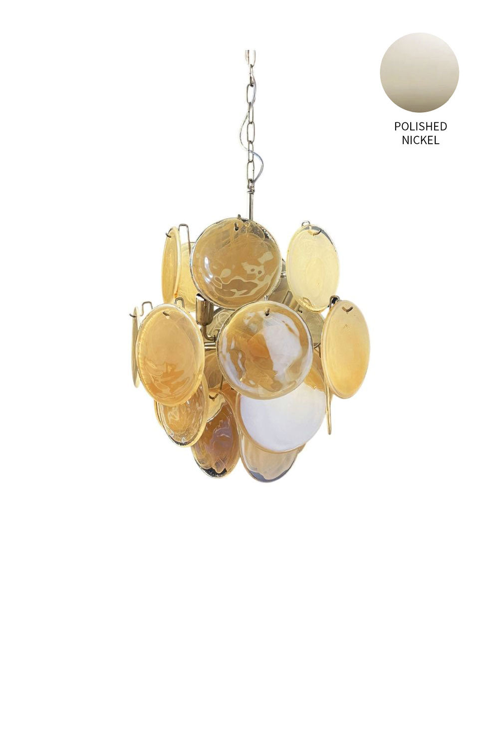 Vintage Murano Gold Discs Chandelier