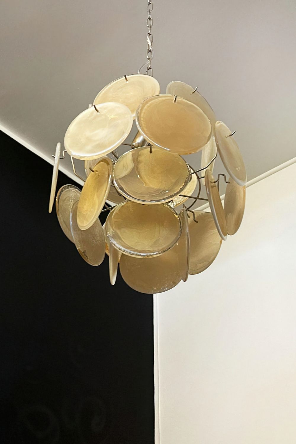 Vintage Murano Gold Discs Chandelier