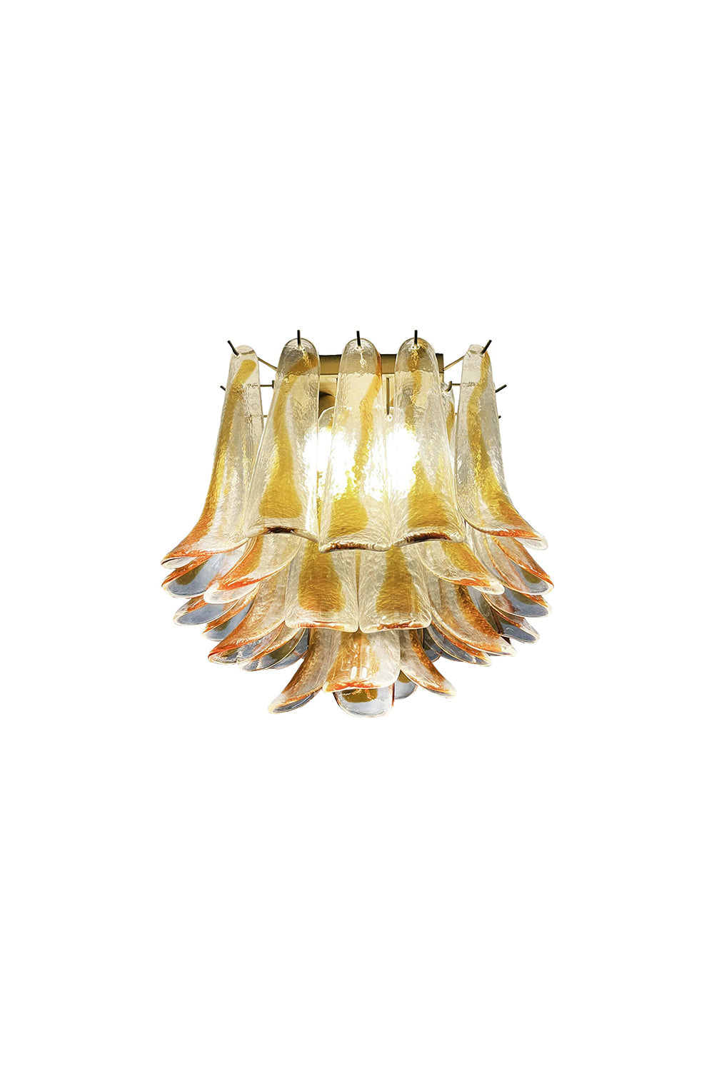 Murano Amber Glass Petal Ceiling Light