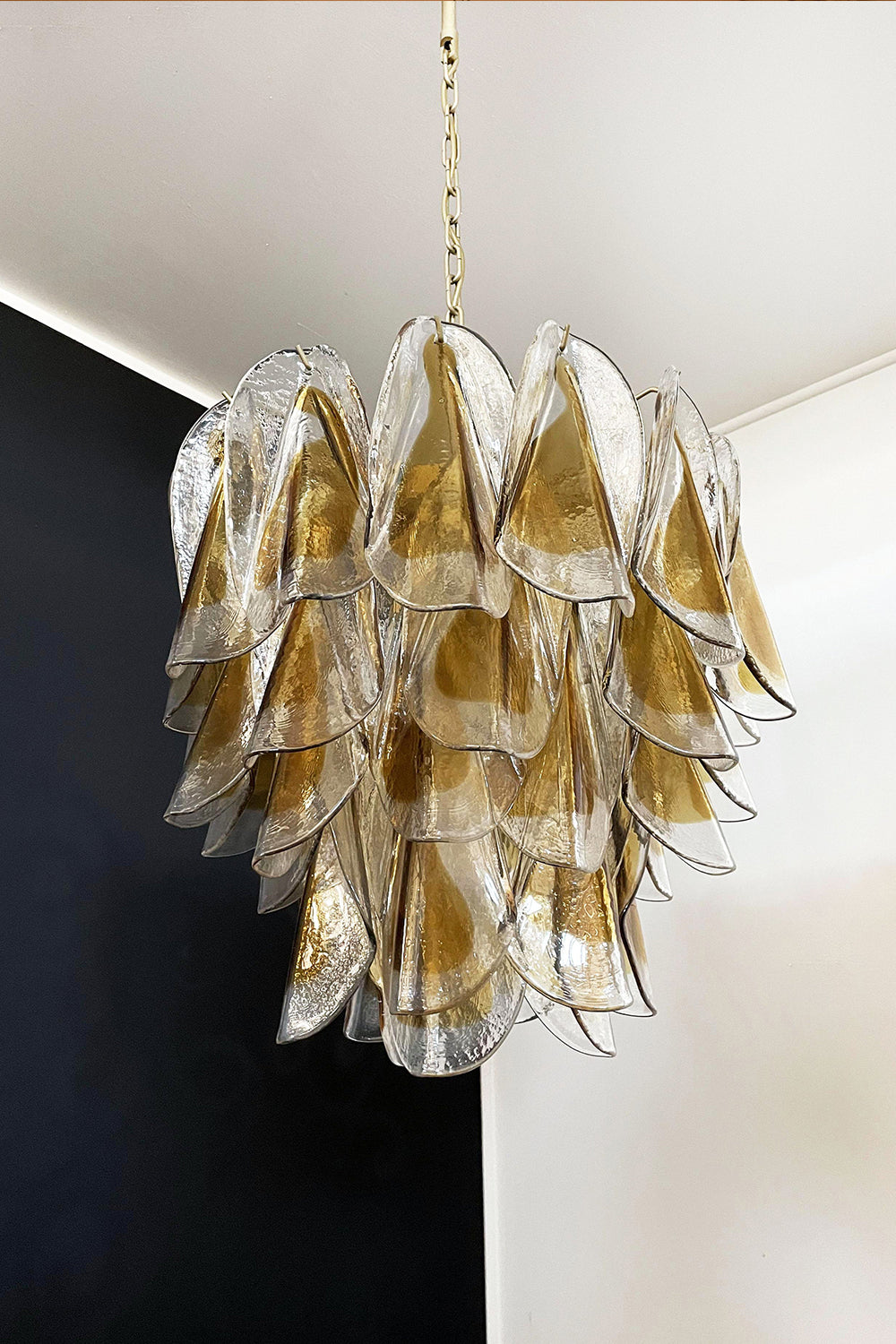 Murano Amber  Glass Swallows  Chandelier
