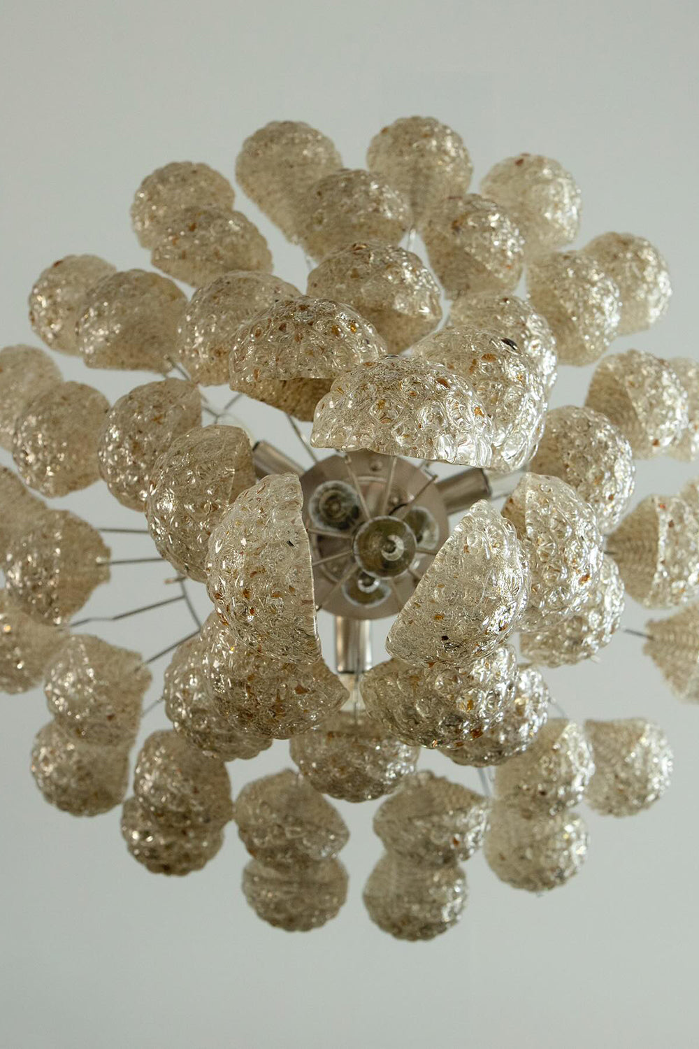 Murano Amber Teardrop Shaped Glass Chandelier