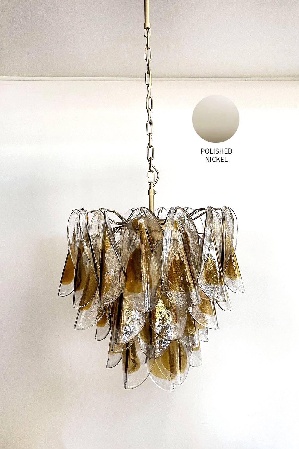 Murano Amber  Glass Swallows  Chandelier