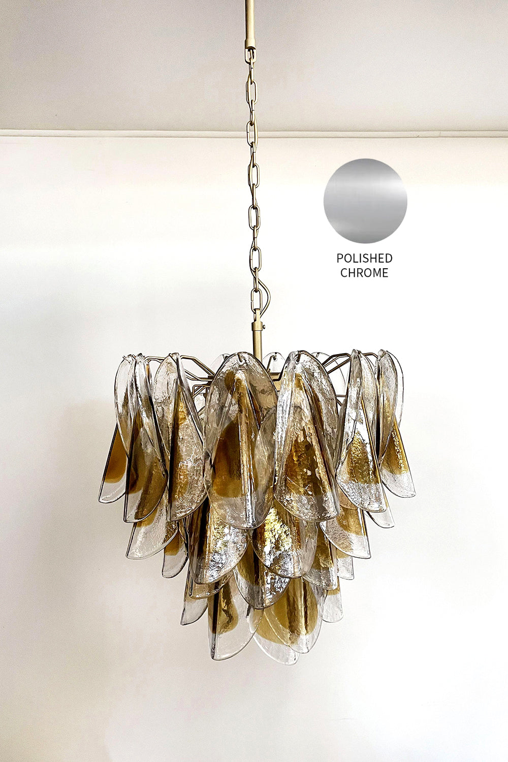 Murano Amber  Glass Swallows  Chandelier