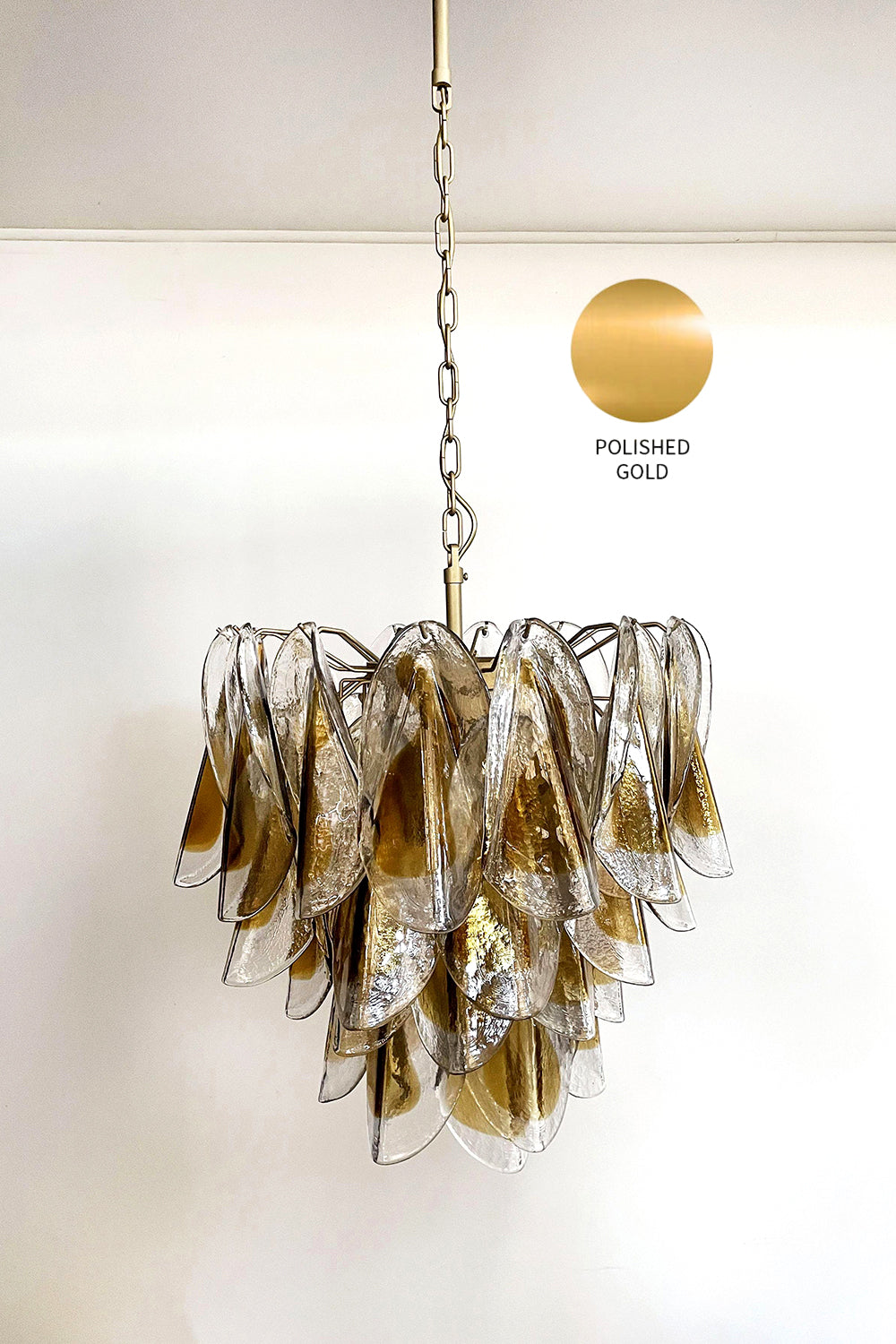 Murano Amber  Glass Swallows  Chandelier