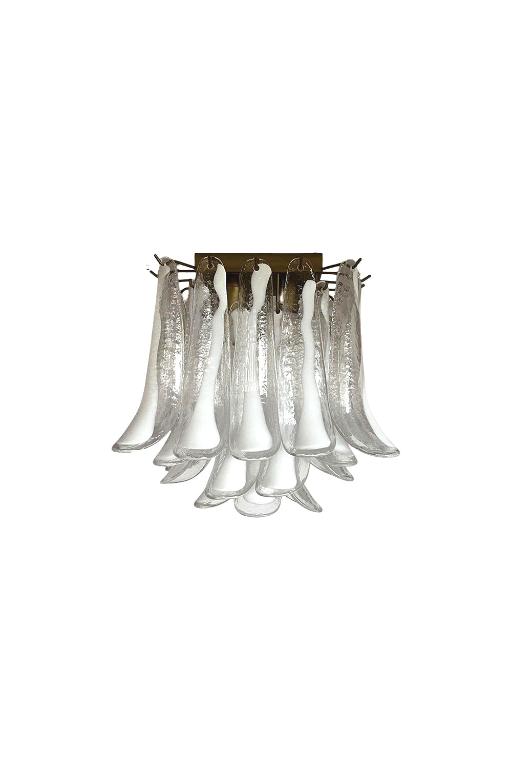 Murano Clear Glass Petal Ceiling Lamp