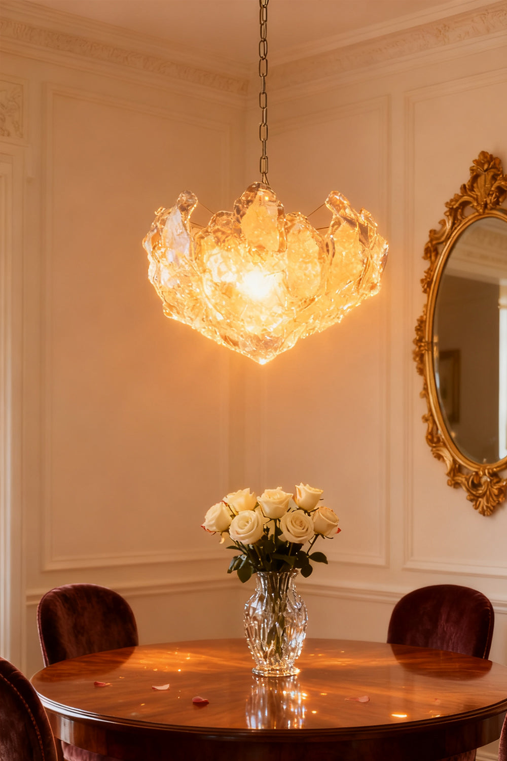 Murano Curved Leaves Chandelier