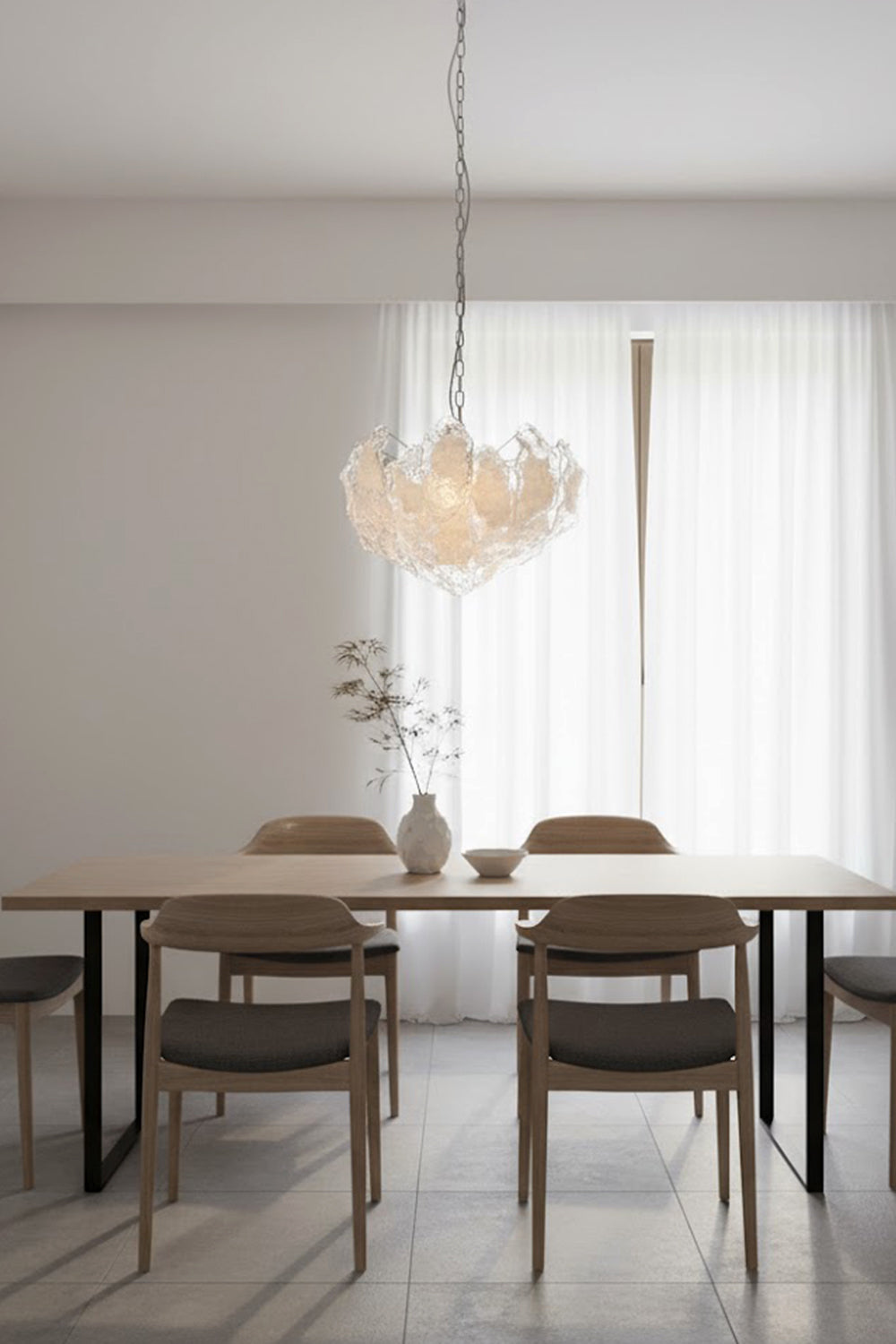 Murano Curved Leaves Chandelier