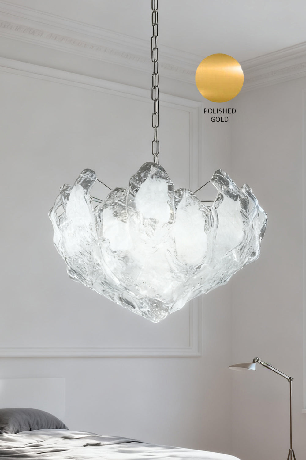Murano Curved Leaves Chandelier