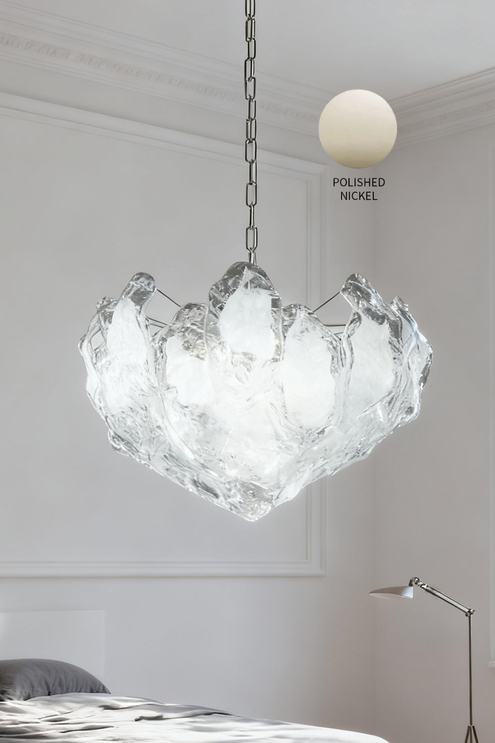 Murano Curved Leaves Chandelier