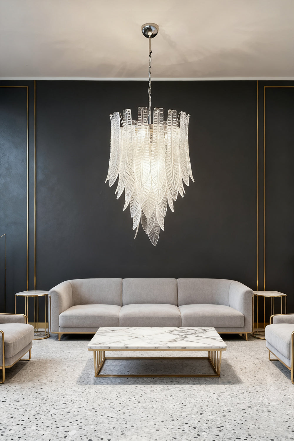 Murano Felci Glass Chandelier