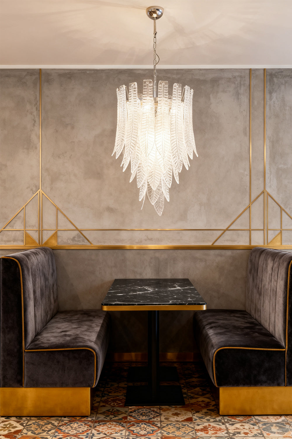 Murano Felci Glass Chandelier