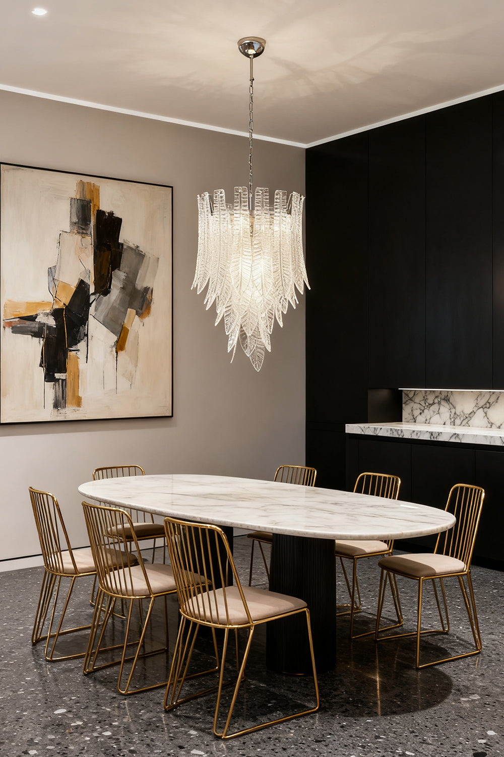 Murano Felci Glass Chandelier