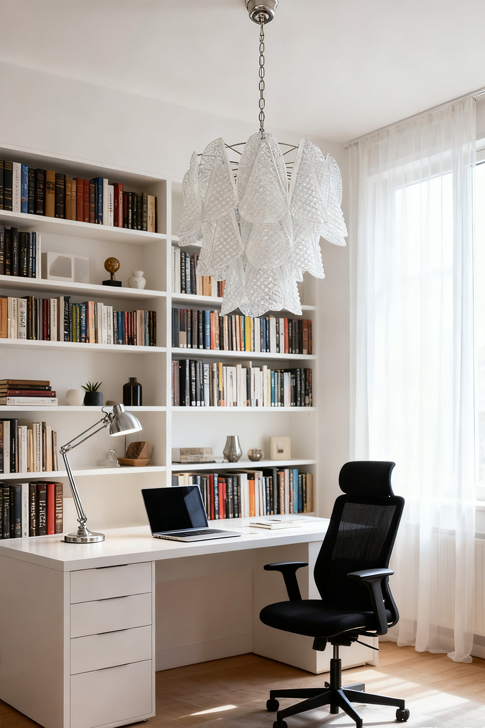 Murano Glass Leaf Chandelier