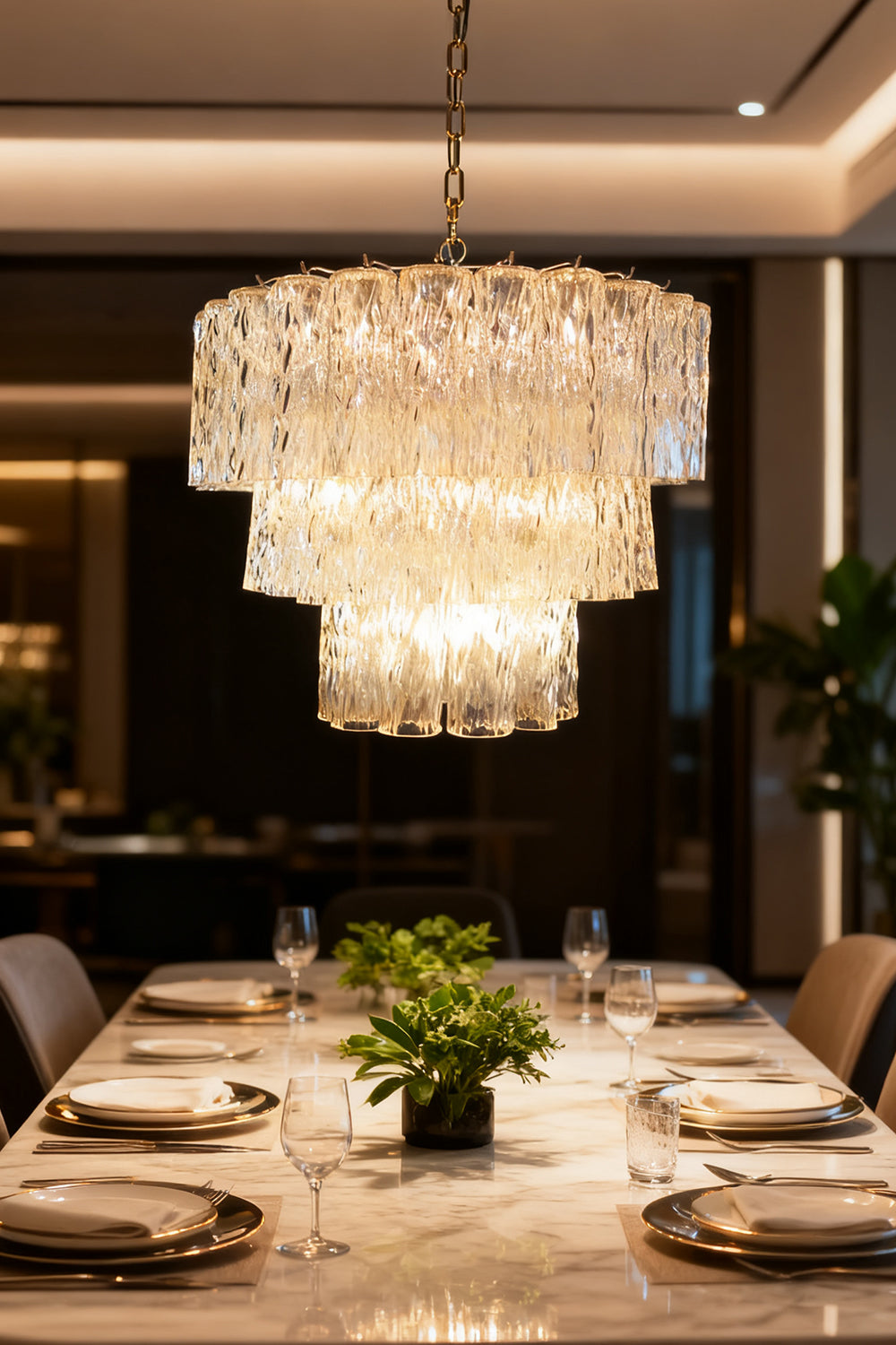 Murano Glass Tube Chandelier | Italian Modern Lighting – SamuLighting