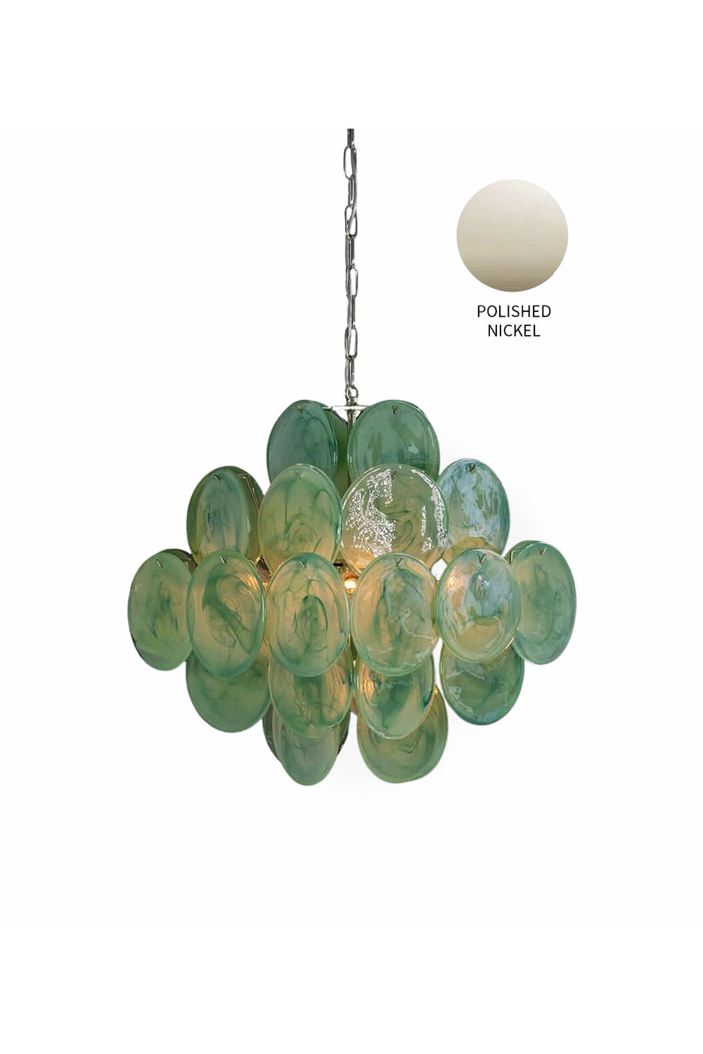 Murano Green Disks Chandelier