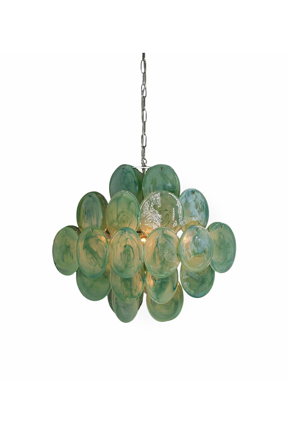 Murano Green Disks Chandelier
