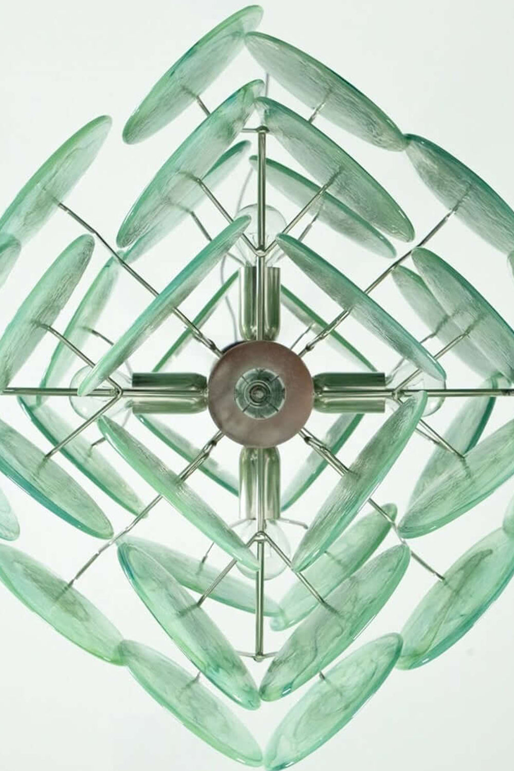 Murano Green Disks Chandelier