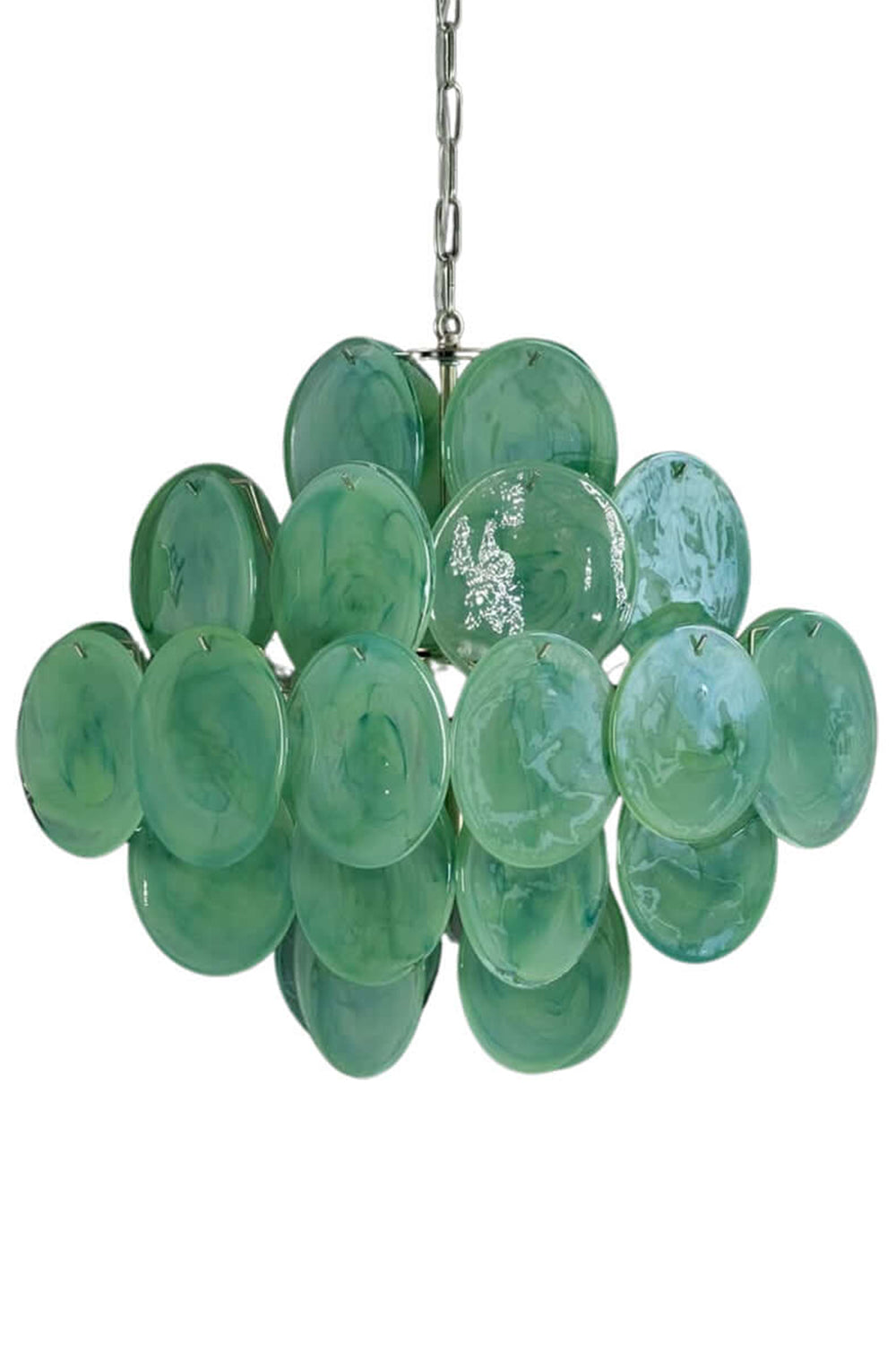 Murano Green Disks Chandelier