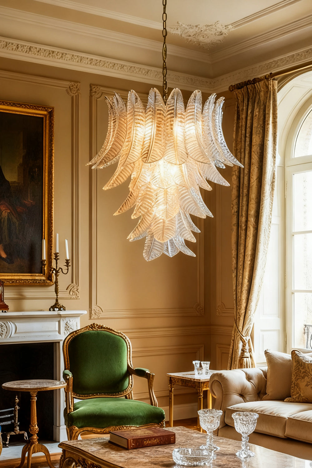 Murano Leaf Chandelier