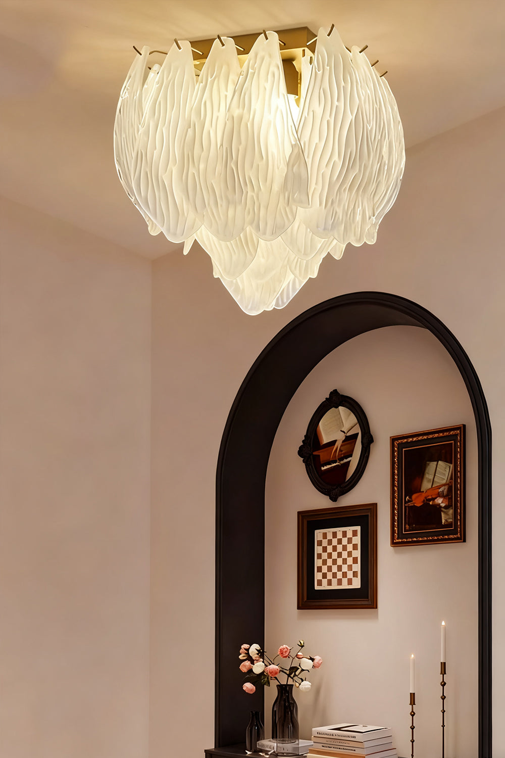 Murano Leaf Glass Ceiling Lighta