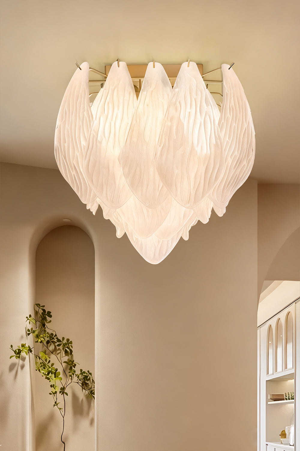 Murano Leaf Glass Ceiling Lighta