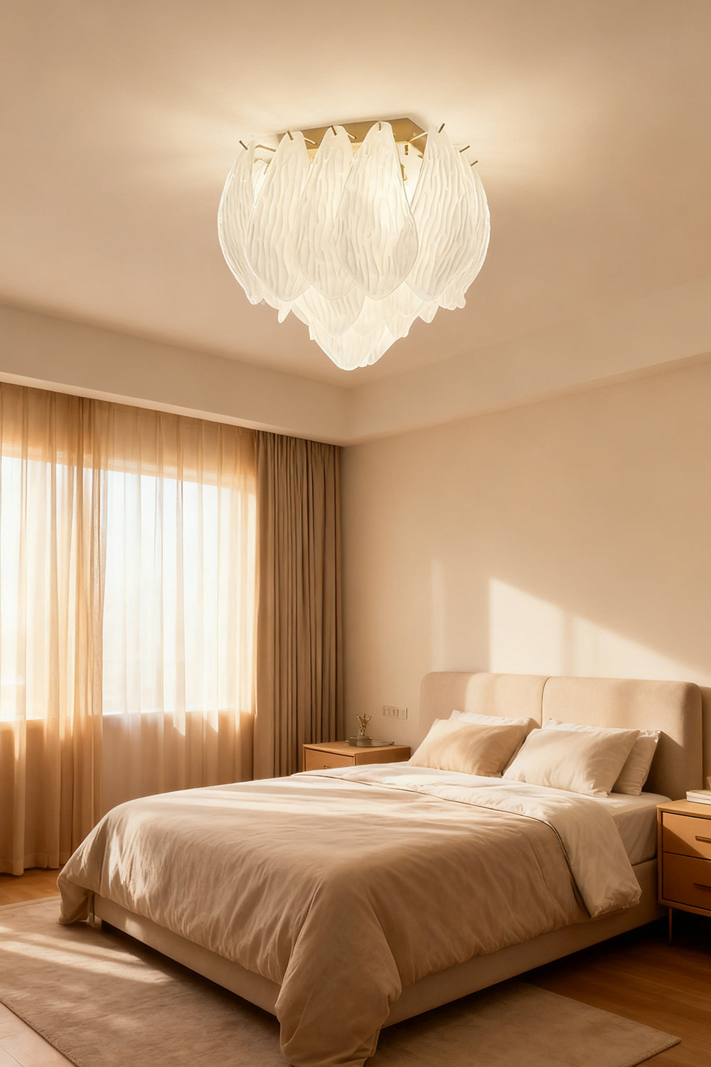 Murano Leaf Glass Ceiling Lighta