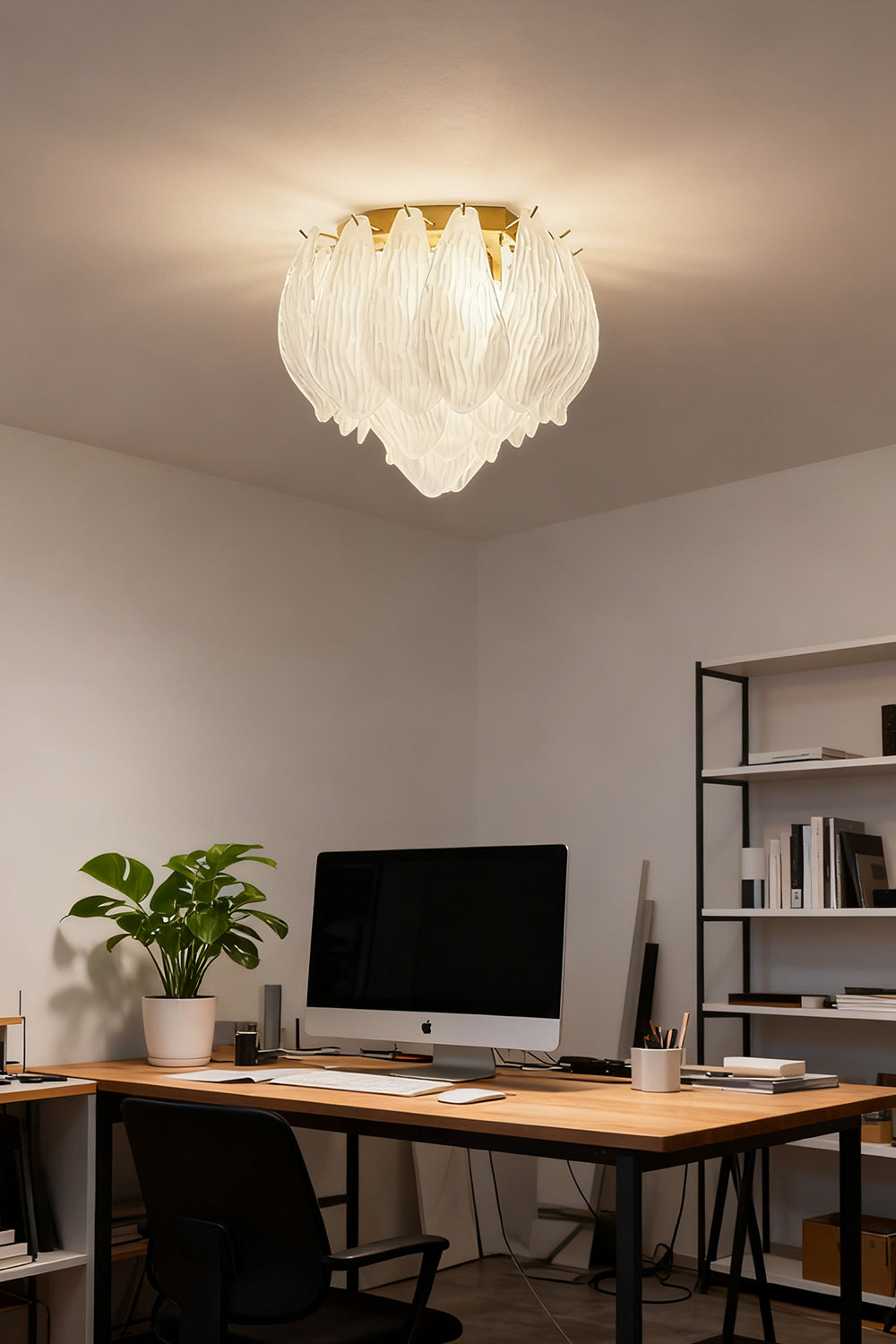 Murano Leaf Glass Ceiling Lighta