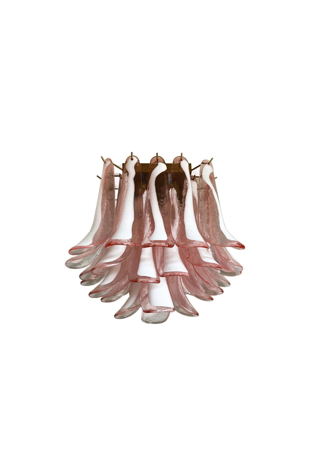 Murano Pink Glass Petal Ceiling Lamp