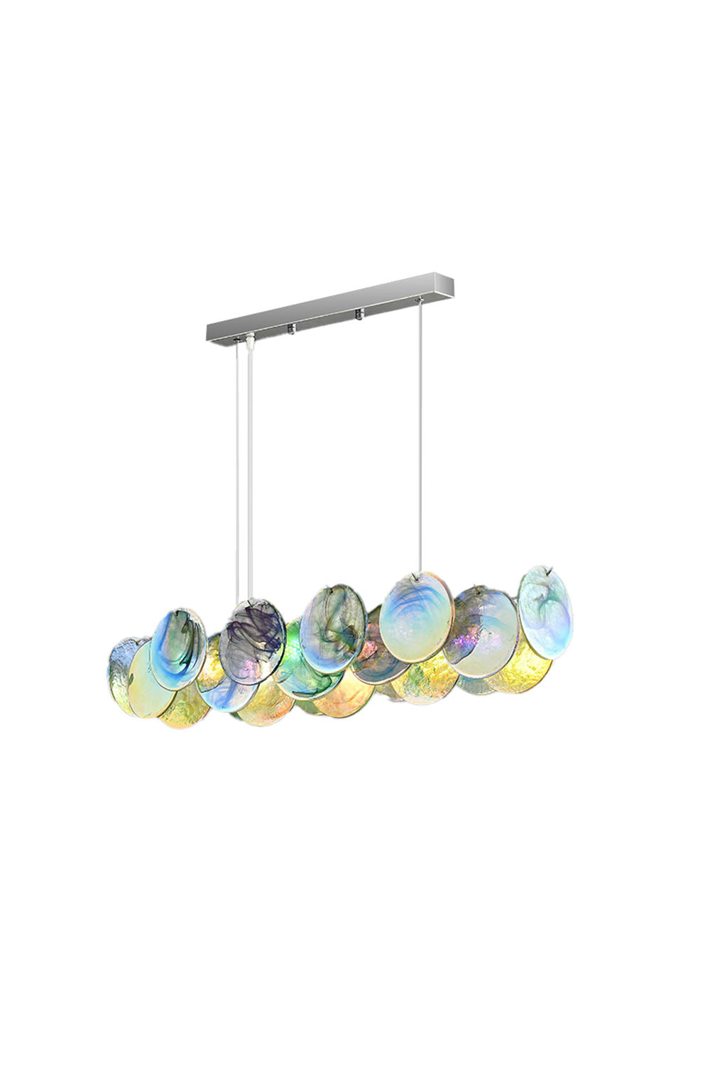 Murano Rainbow Discs Chandelier