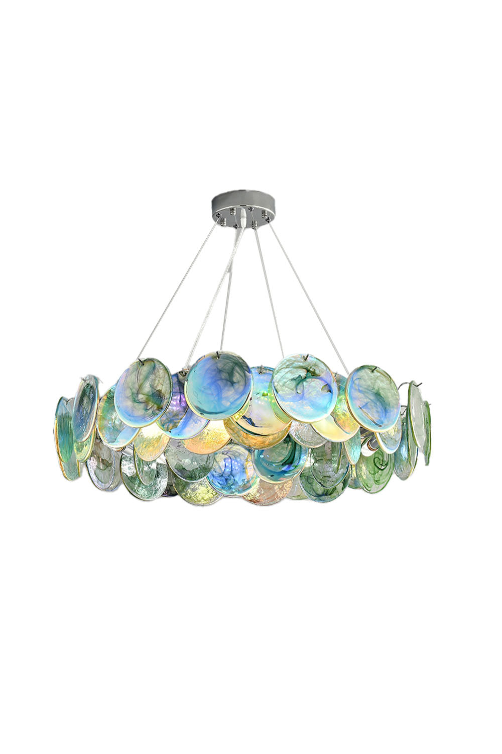 Murano Rainbow Discs Chandelier