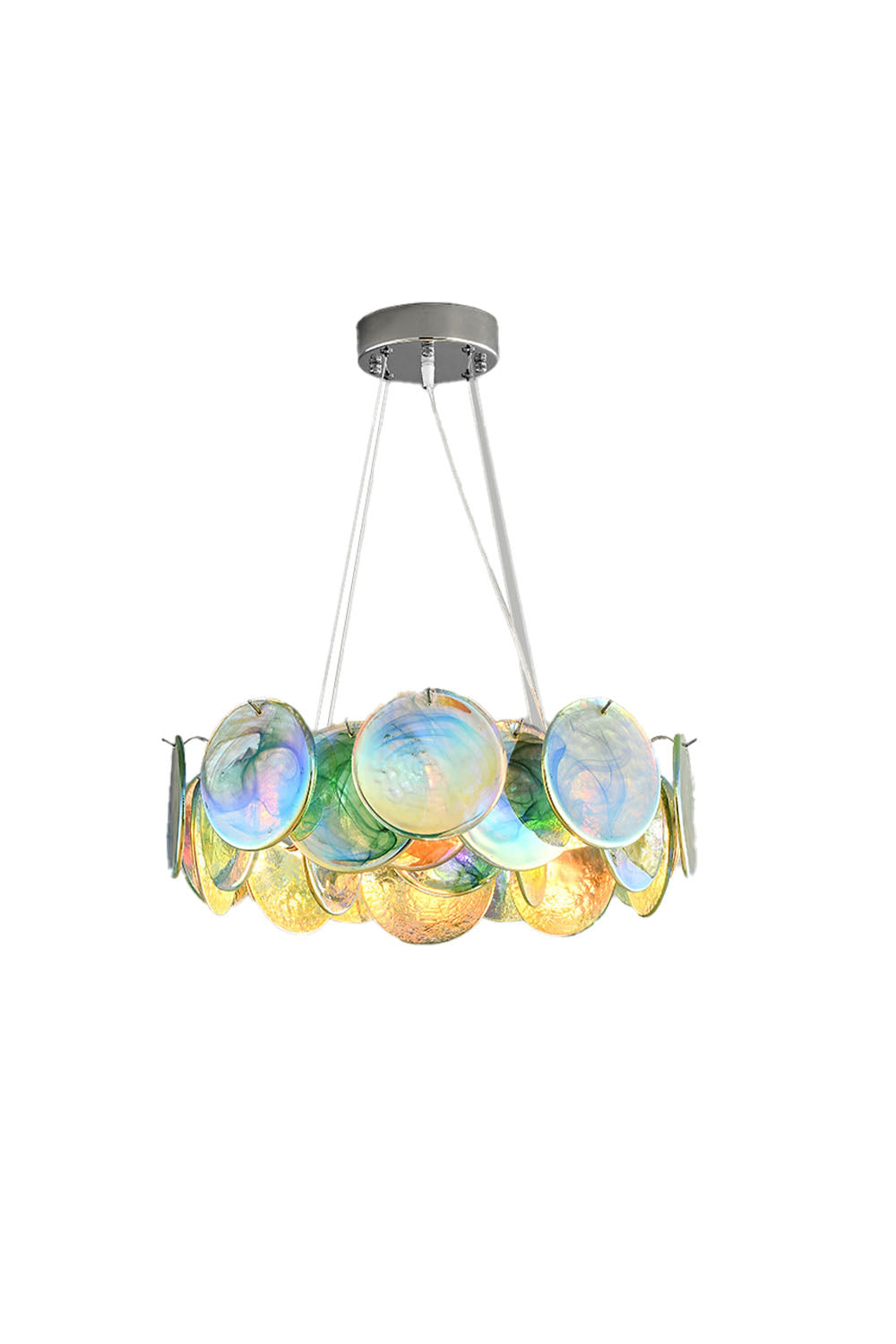 Murano Rainbow Discs Chandelier