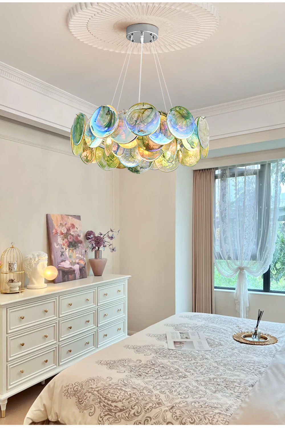 Murano Rainbow Discs Chandelier