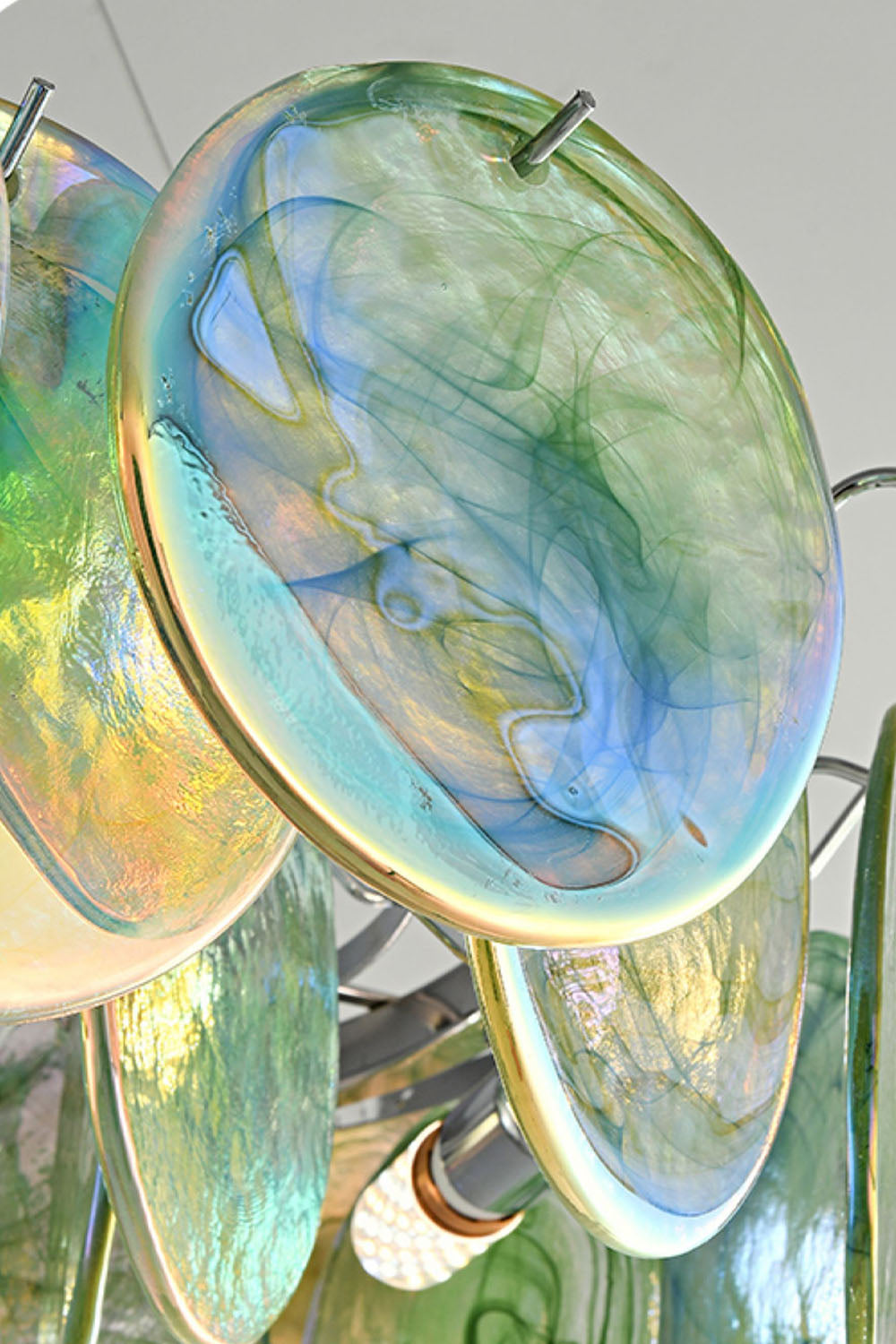 Murano Rainbow Discs Chandelier