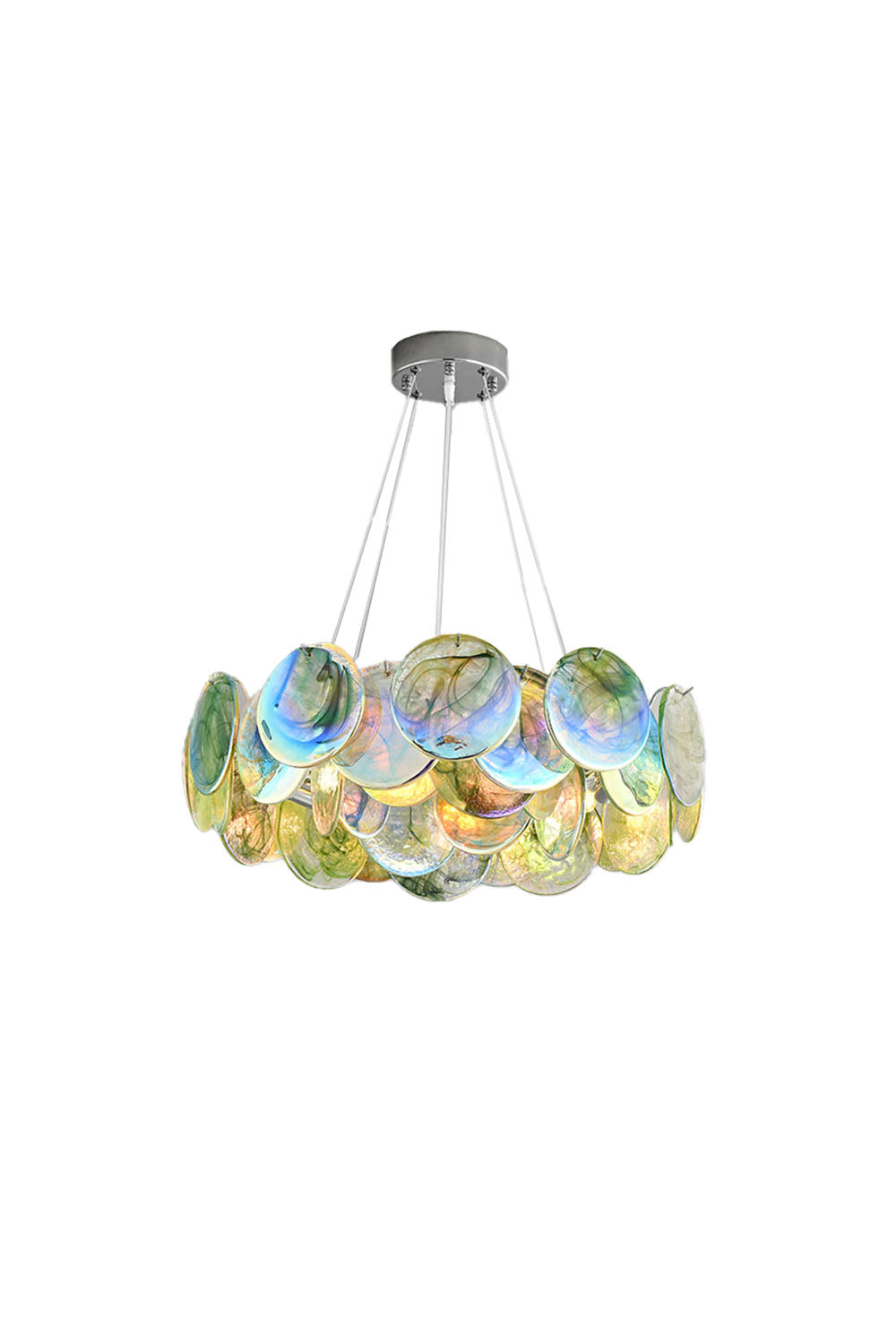 Murano Rainbow Discs Chandelier