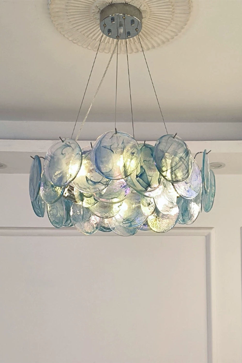 Murano Rainbow Discs Chandelier
