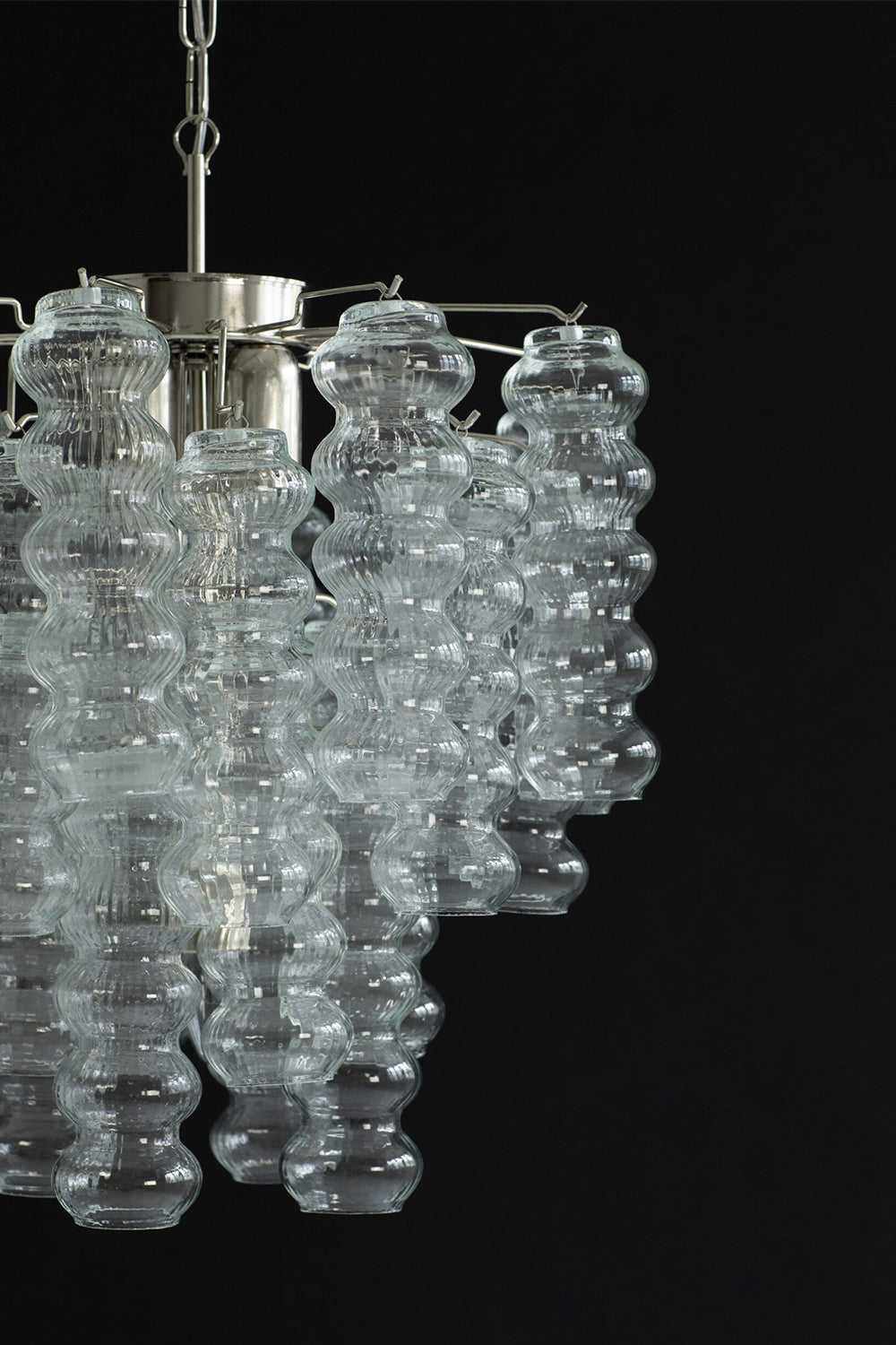 Murano Ripple Glass Tube Chandelier