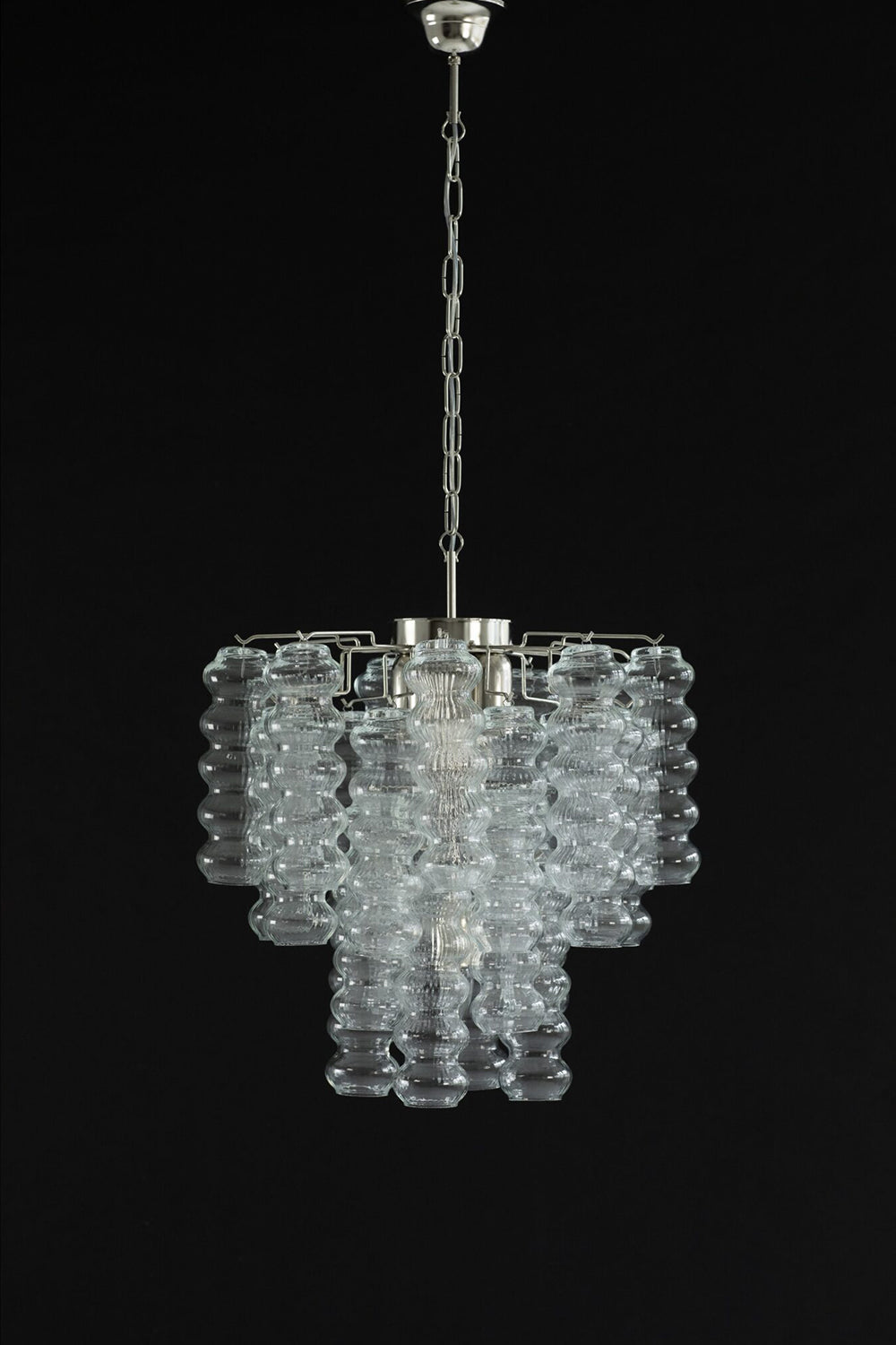 Murano Ripple Glass Tube Chandelier