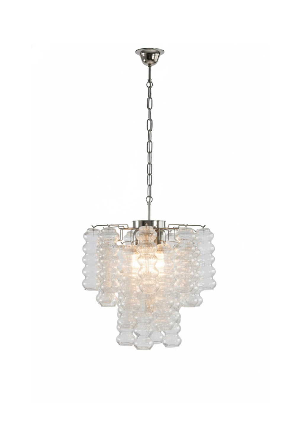 Murano Ripple Glass Tube Chandelier
